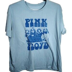Time and Tru Graphic Band Tee Shirt Pink Floyd Women's size xxxl 22 Blue